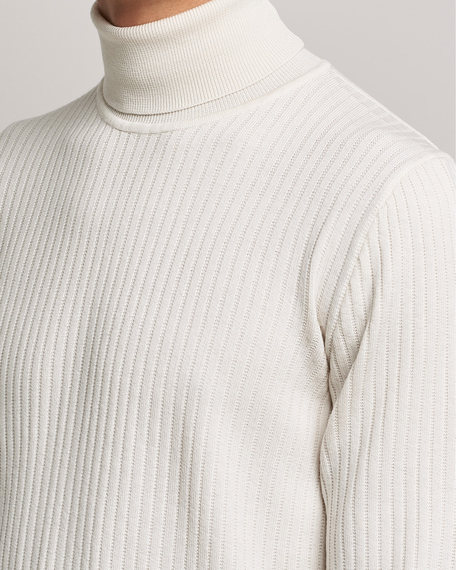 Herre | Gensere | BOSS BLACK | Lanerio Chunky Structured Polo Open White
