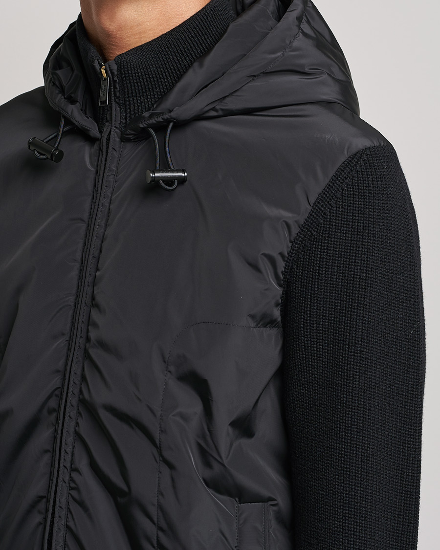 Herre | Gensere | BOSS BLACK | BOSS Lifo Hybrid Hooded Full Zip Black