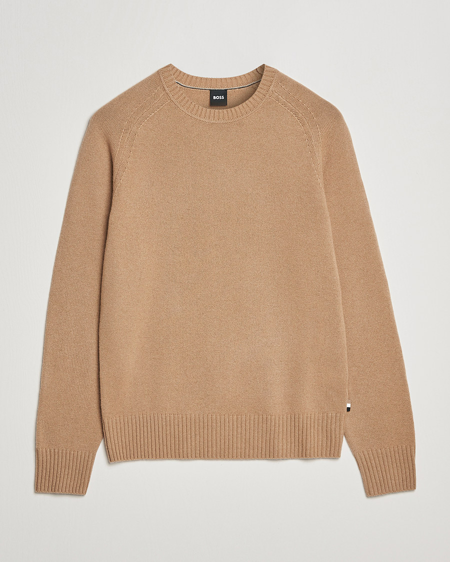 Herre |  | BOSS | Lolive Knitted Sweater Medium Beige