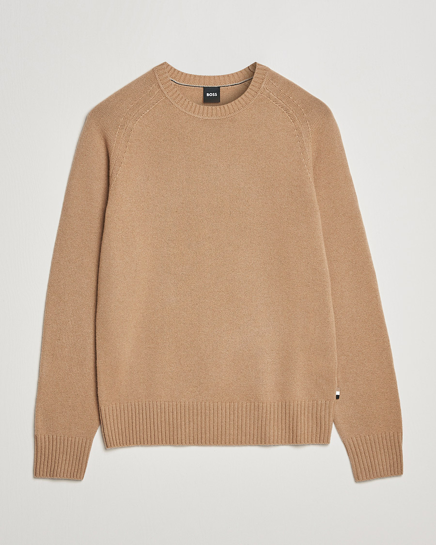 Herre | Gensere | BOSS BLACK | Lolive Knitted Sweater Medium Beige