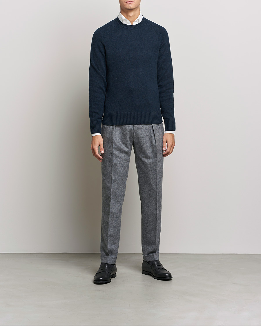 Herre | Gensere | BOSS BLACK | BOSS Lolive Knitted Sweater Dark Blue