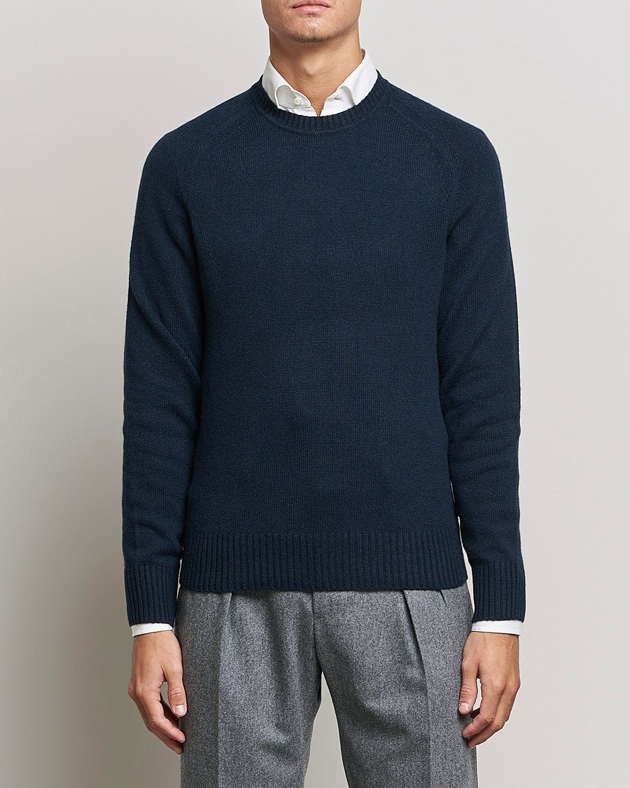 Herre | Gensere | BOSS BLACK | BOSS Lolive Knitted Sweater Dark Blue