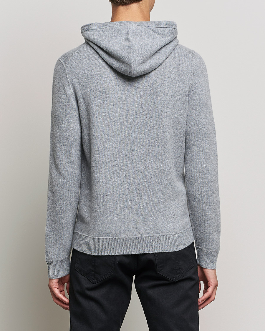 Herre | Gensere | BOSS BLACK | BOSS Tailored Luxus Cashmere Hoodie Silver