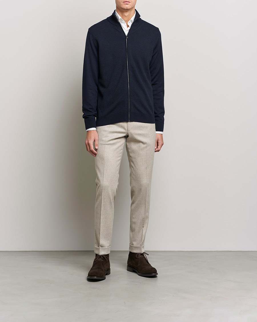 Herre | | BOSS | Ladriano Full Zip Dark Blue