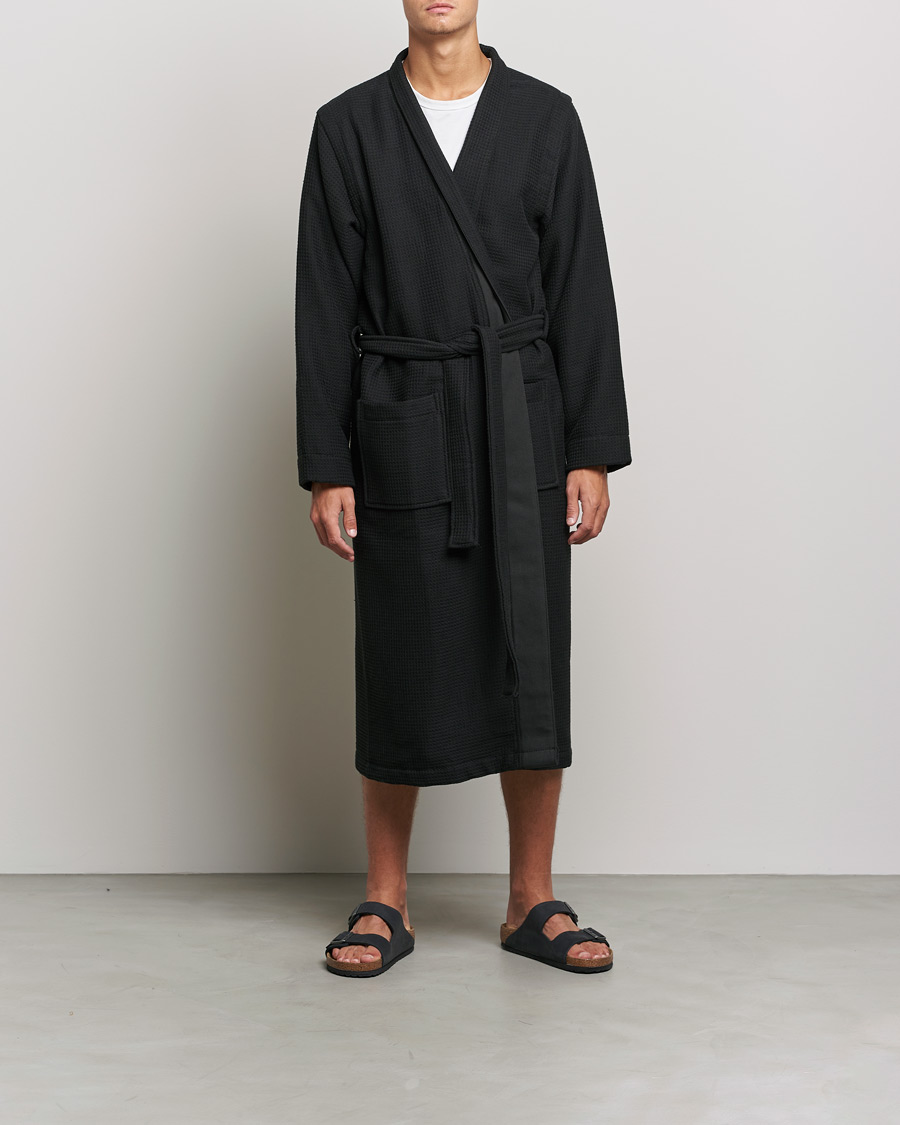 Herre | Pyjamaser og badekåper | BOSS BLACK | BOSS Waffle Kimono Black
