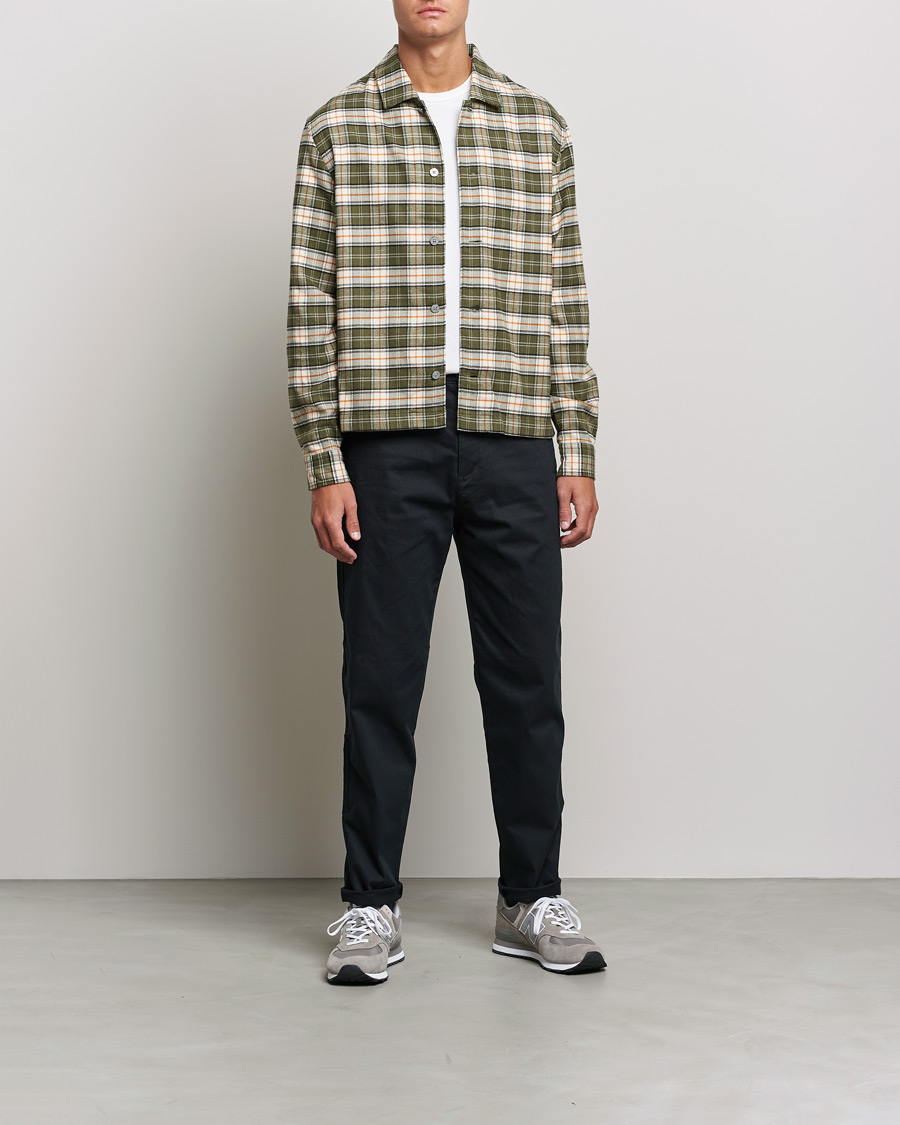 Herre | Flanellskjorter | BOSS | Nolan Check Flannel Shirt Open Green