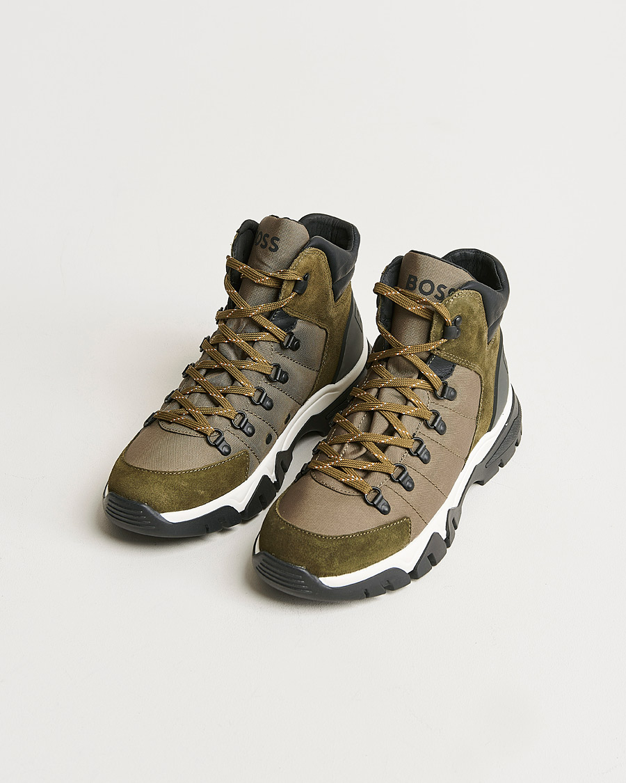 Herre | Chester Hiking Boot Dark Green | BOSS BLACK | Chester Hiking Boot Dark Green