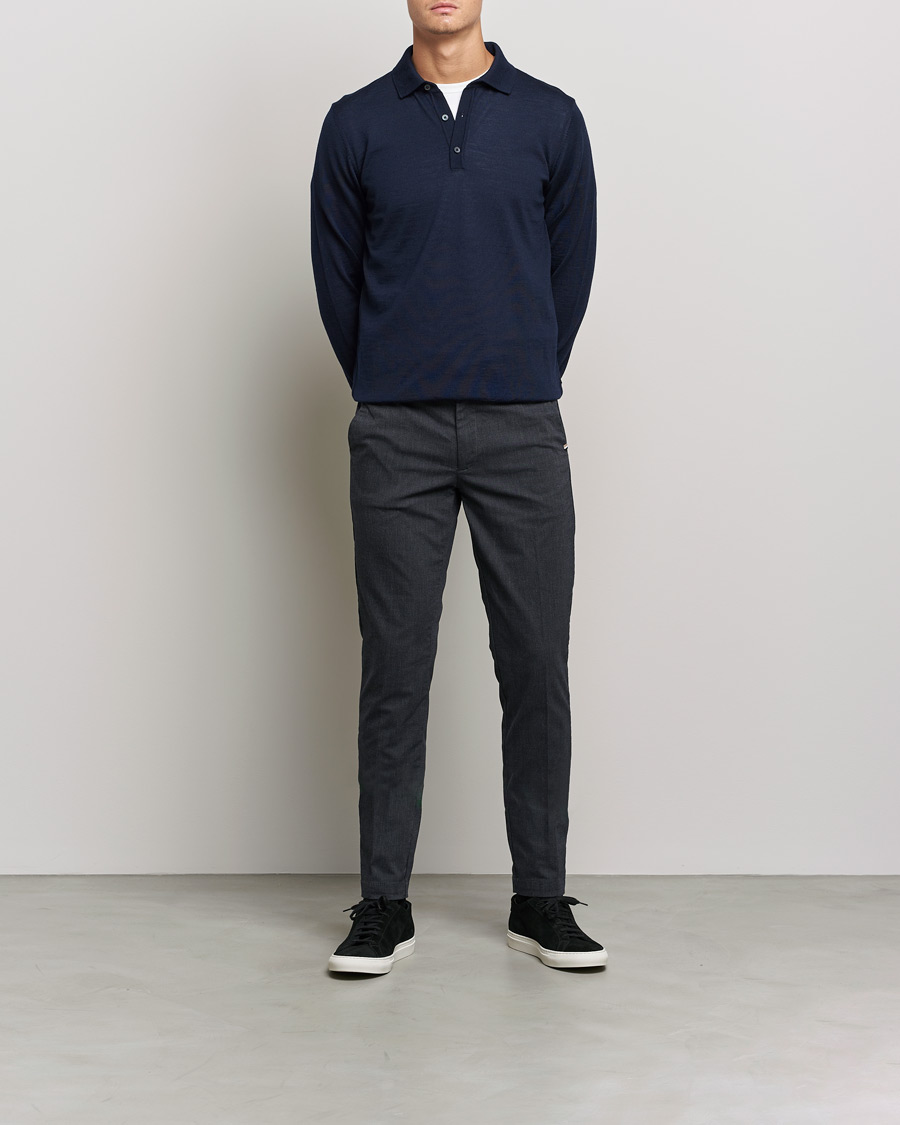 Herre | | BOSS | Kaito1 Structured Chinos Dark Blue