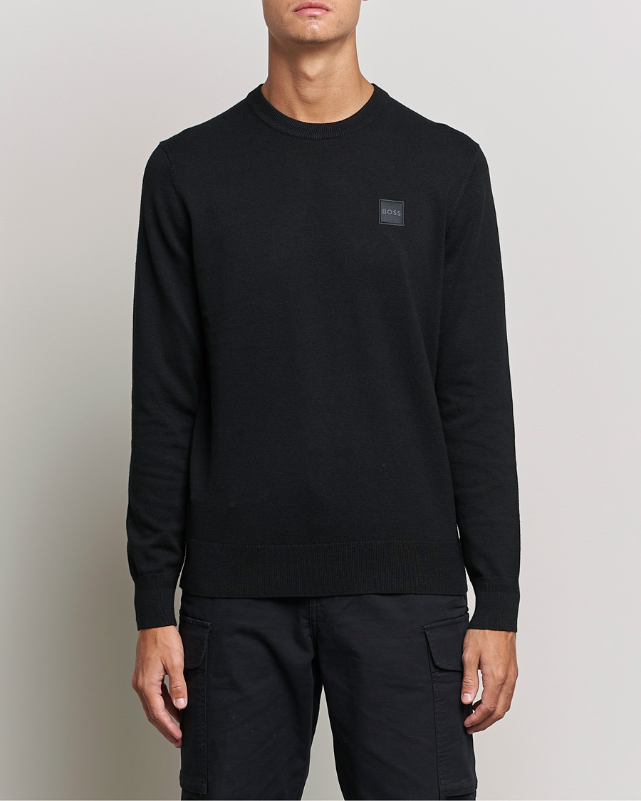 Herre |  | BOSS Casual | Kanovano Knitted Sweater Black