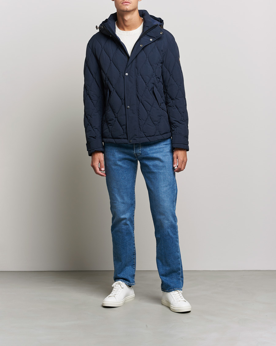 Herre | Jakker | BOSS ORANGE | Onlet Quilted Down Jacket Dark Blue