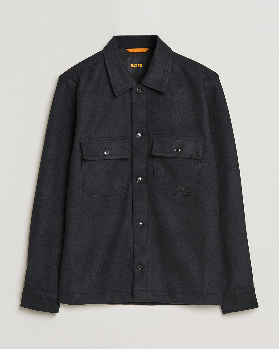 Herre | Skjorter | BOSS ORANGE | Lovvo Pocket Overshirt Black