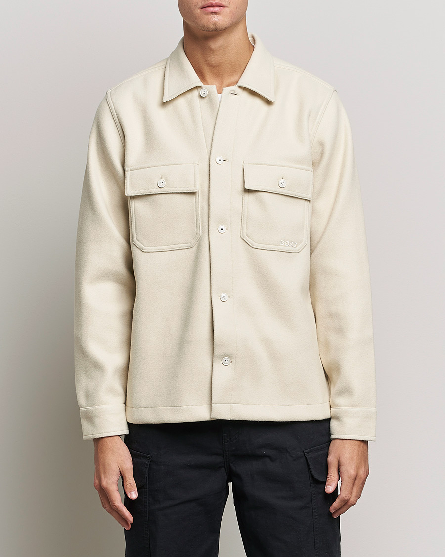 Herre | Skjortejakke | BOSS Casual | Lovvo Pocket Overshirt Open White