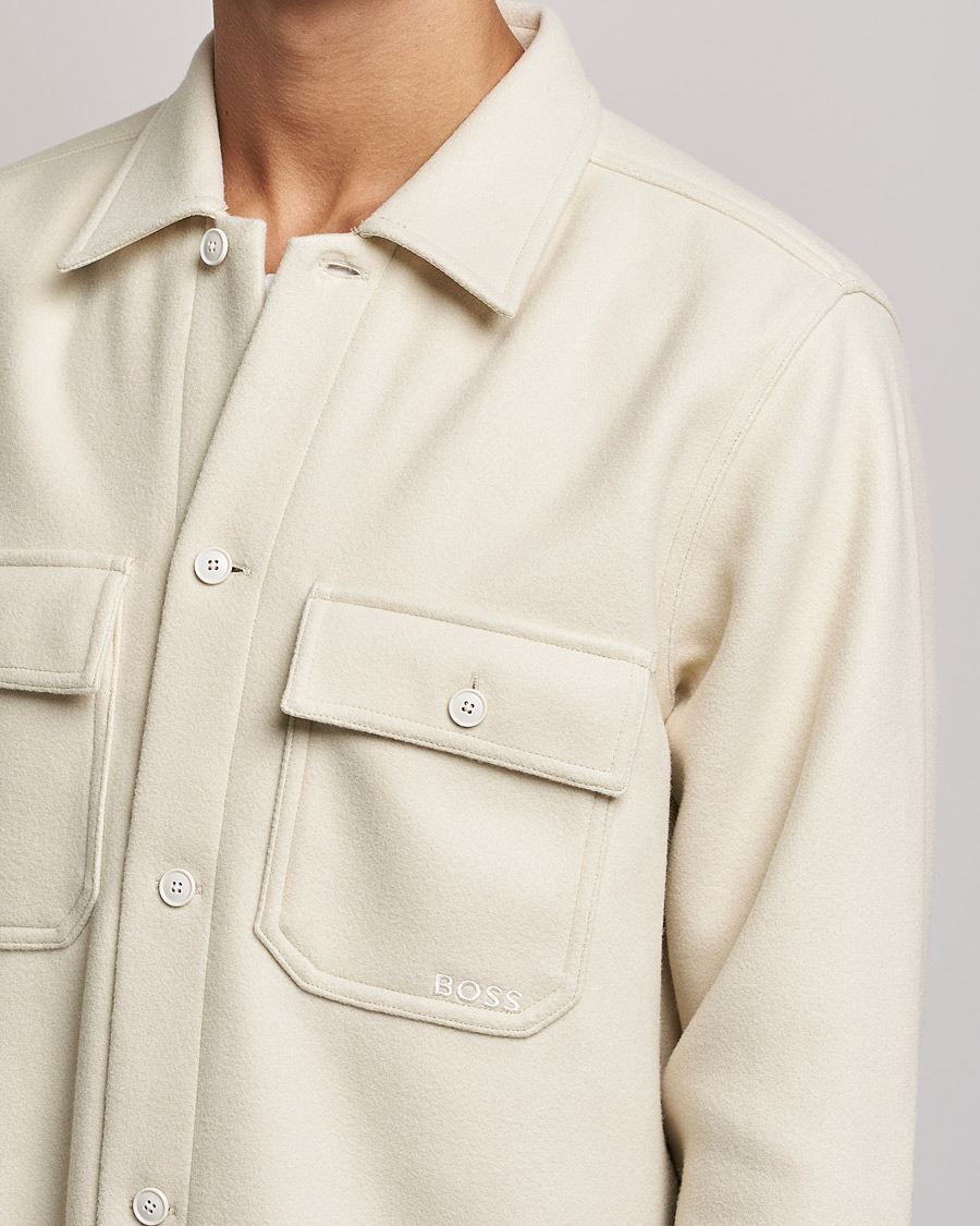 Herre | Skjorter | BOSS ORANGE | Lovvo Pocket Overshirt Open White