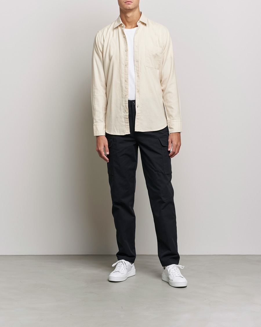 Herre | Skjorter | BOSS ORANGE | Relegant Flannel Shirt Open White