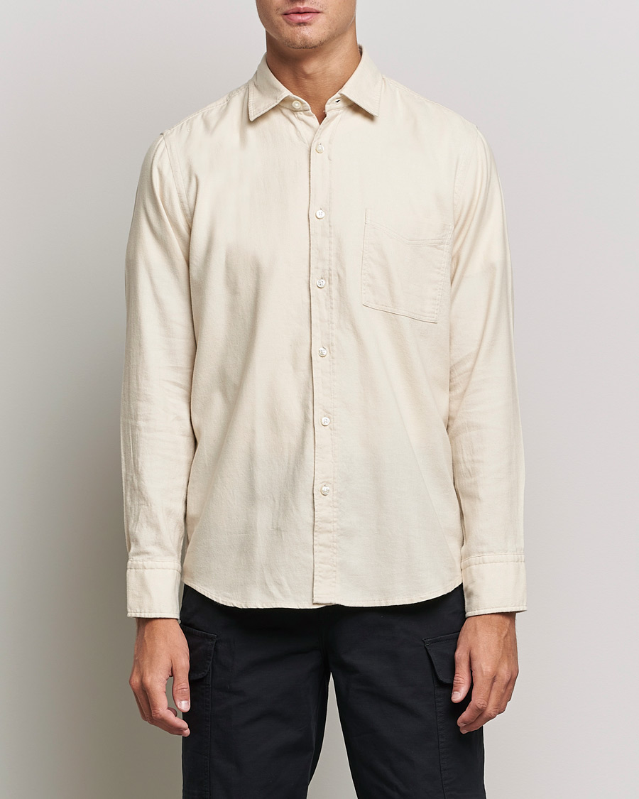 Herre | Skjorter | BOSS ORANGE | Relegant Flannel Shirt Open White