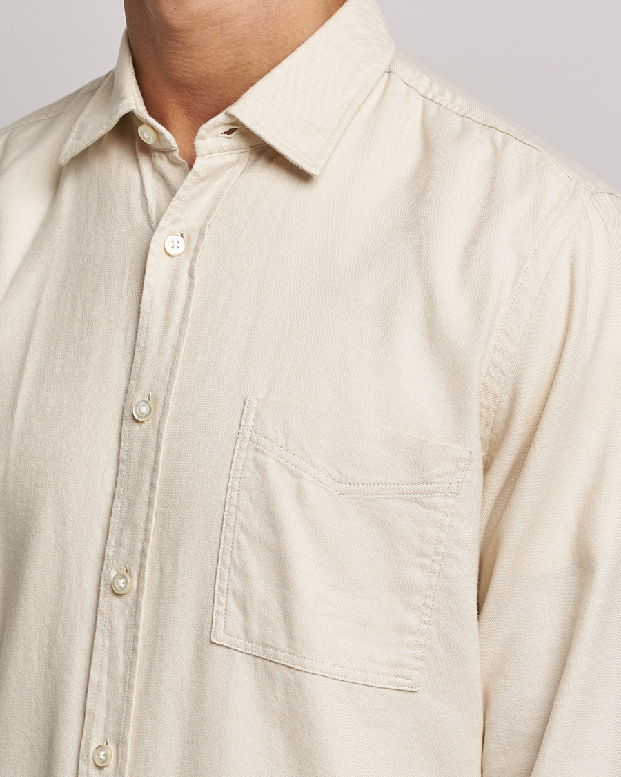Herre | Skjorter | BOSS ORANGE | Relegant Flannel Shirt Open White