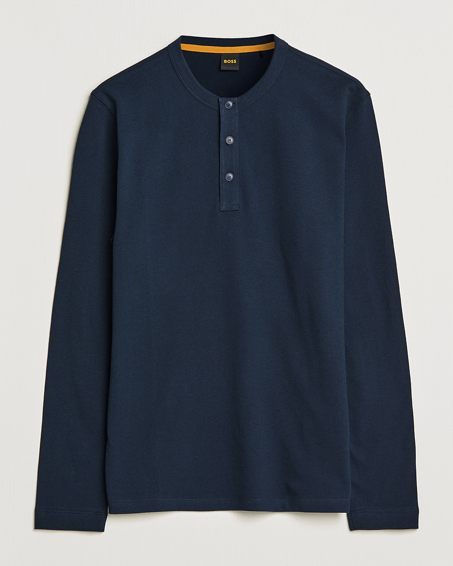 Herre | Gensere | BOSS ORANGE | Teetwill Henley Dark Blue