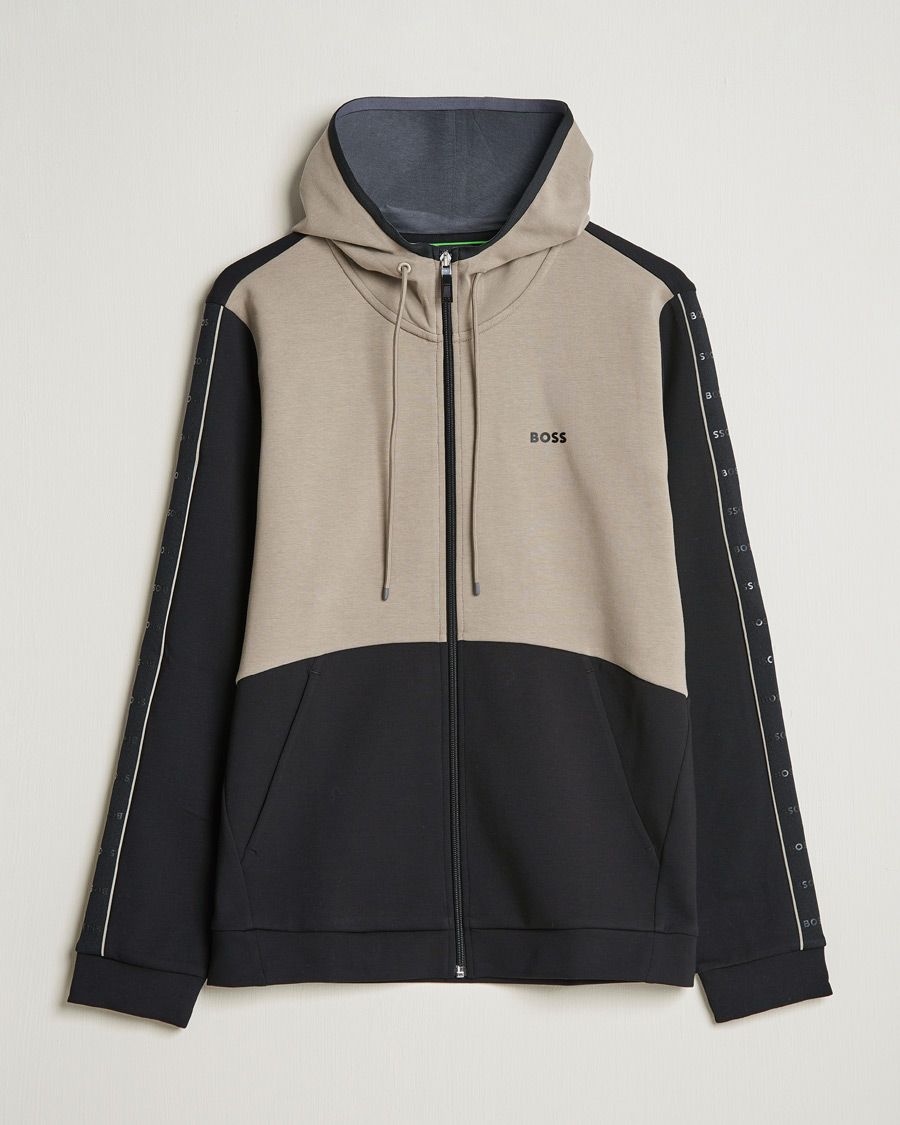 Herre | Gensere | BOSS GREEN | Saggy Full Zip Hoodie Black
