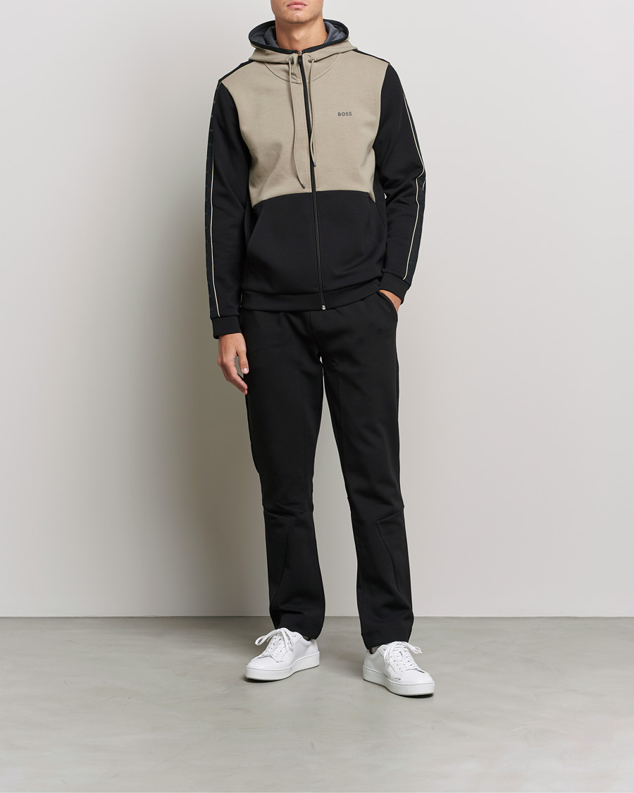 Herre | Gensere | BOSS GREEN | Saggy Full Zip Hoodie Black