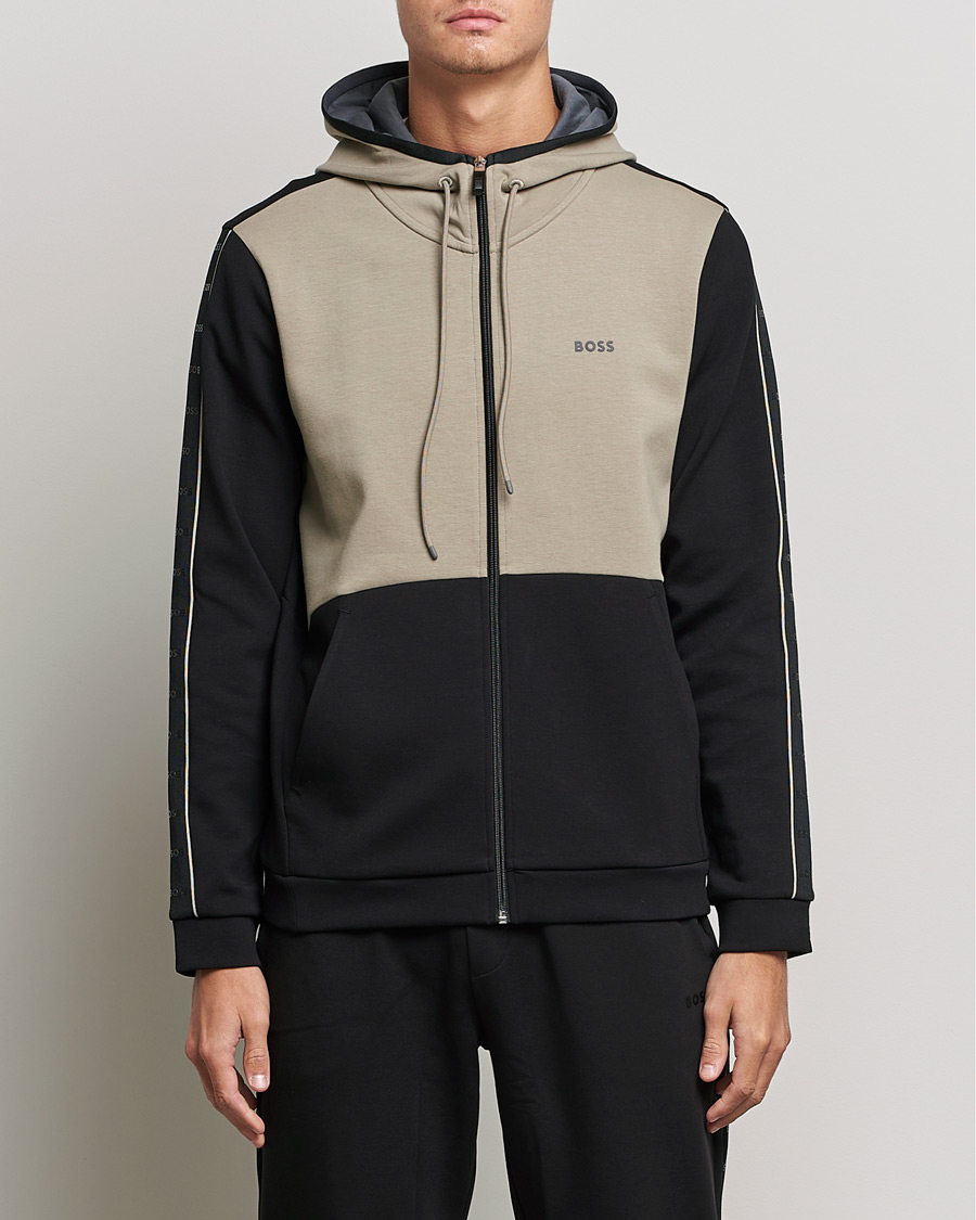 Herre | Gensere | BOSS GREEN | Saggy Full Zip Hoodie Black