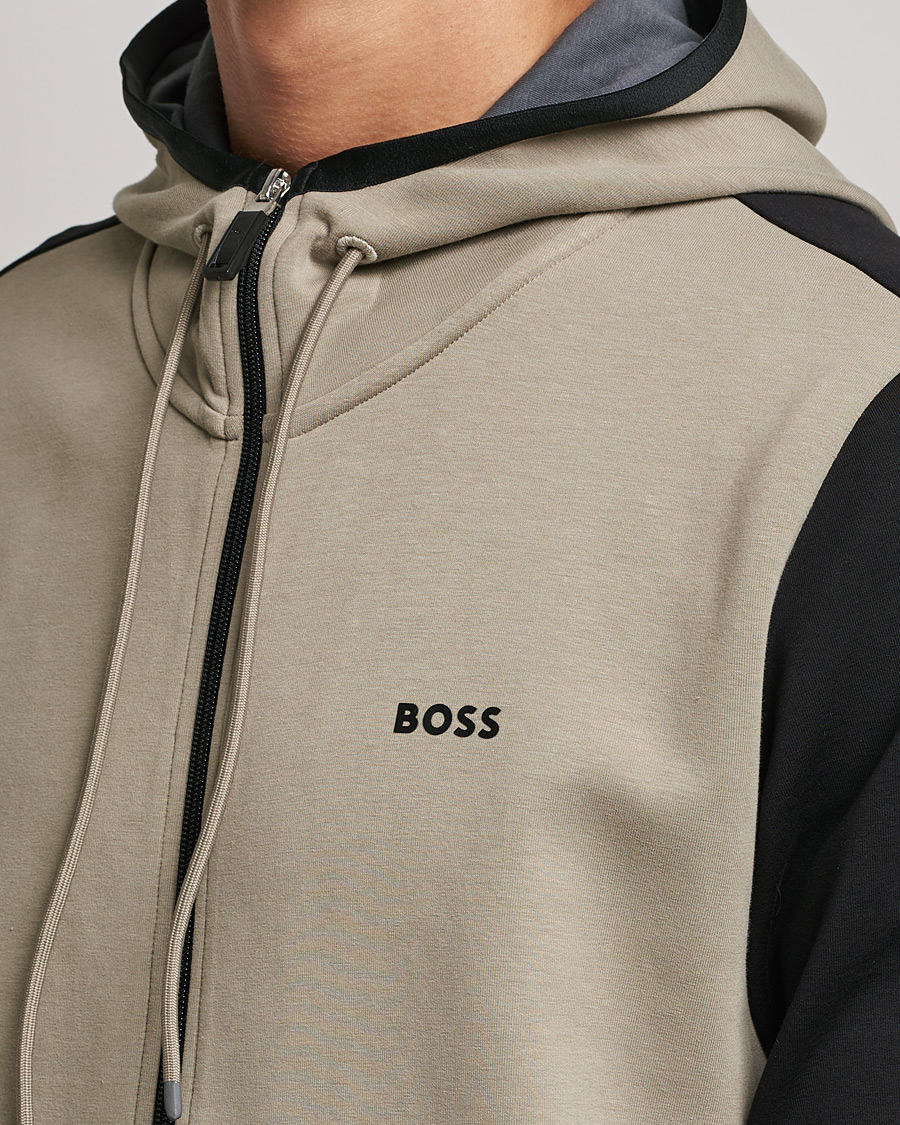 Herre | Gensere | BOSS GREEN | Saggy Full Zip Hoodie Black