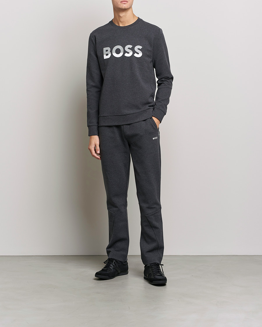 Herre | Grå gensere | BOSS Athleisure | Salbo Logo Sweatshirt Medium Grey