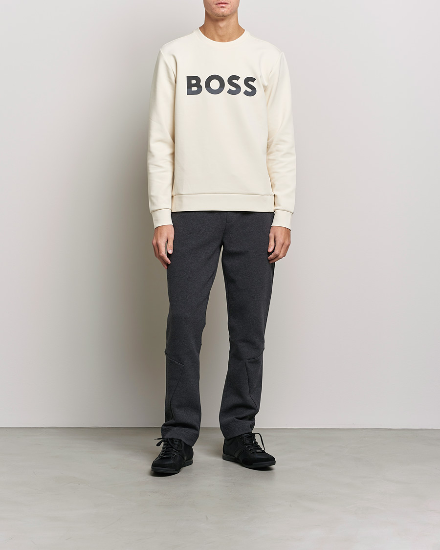 Herre | Gensere | BOSS GREEN | BOSS Athleisure Salbo Logo Sweatshirt Open White