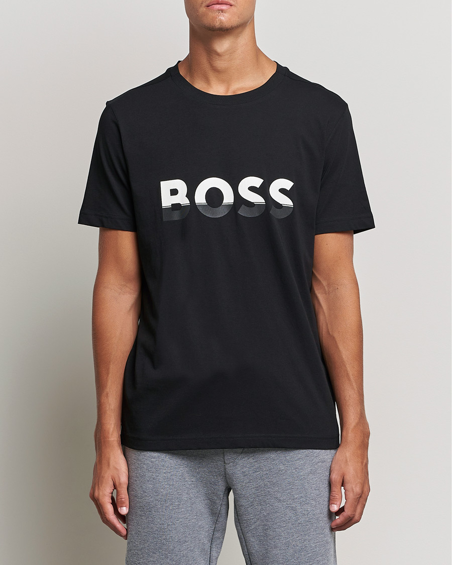 Herre |  | BOSS Athleisure | Logo Crew Neck T-Shirt Black
