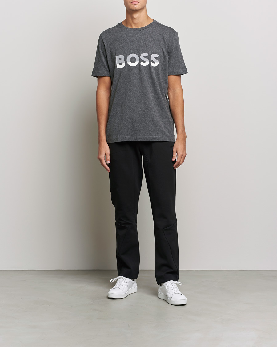 Herre |  | BOSS Athleisure | Logo Crew Neck T-Shirt Medium Grey
