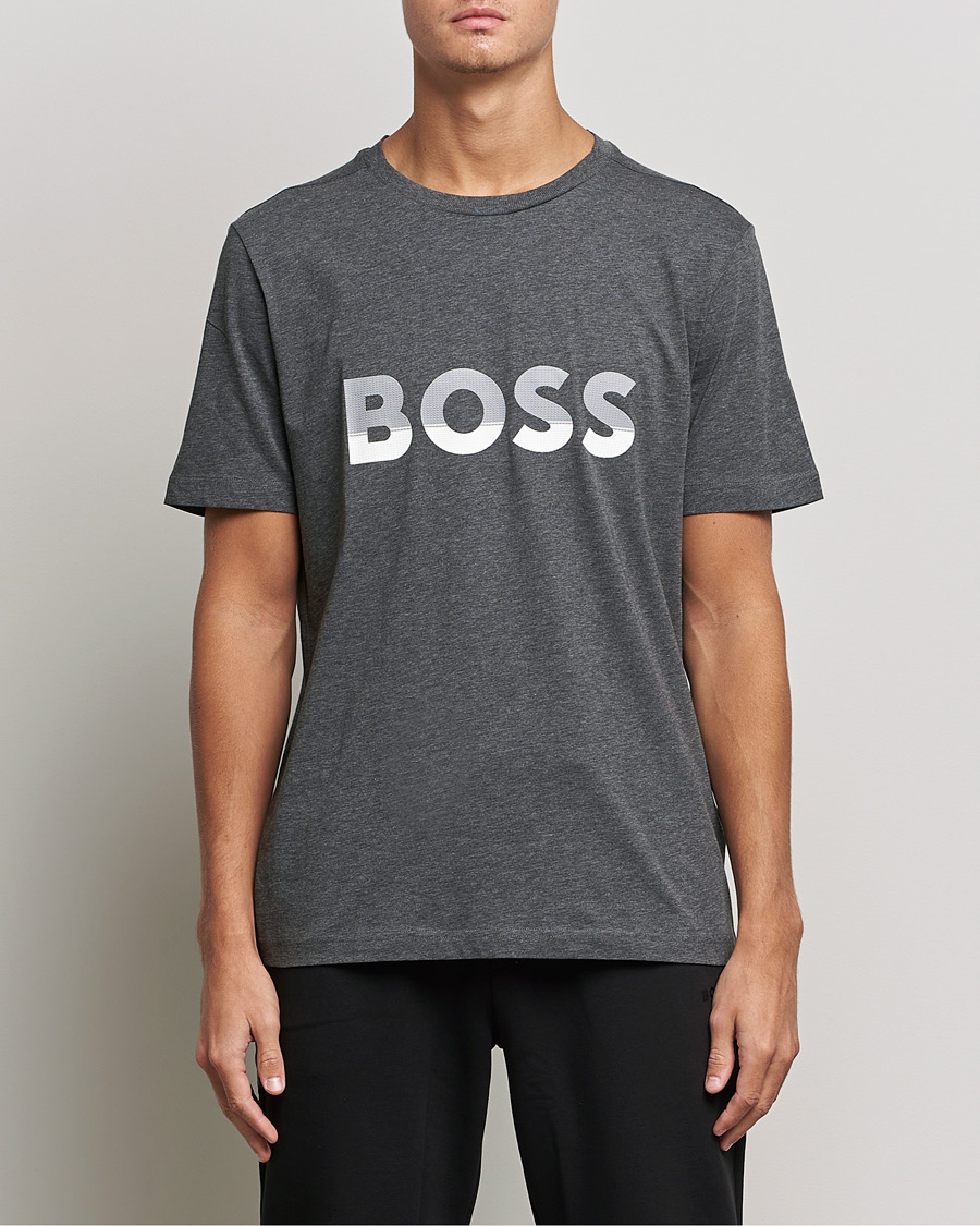 Herre | BOSS Athleisure | BOSS Athleisure | Logo Crew Neck T-Shirt Medium Grey