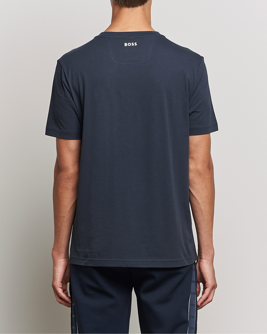 Herre | T-Shirts | BOSS Athleisure | Logo Crew Neck T-Shirt Dark Blue
