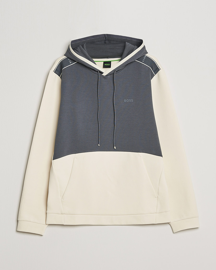 Herre | Gensere | BOSS GREEN | Soody Hoodie Open White