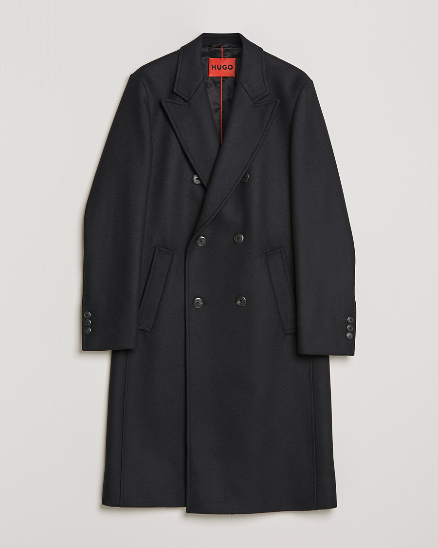 Herre | Jakker | HUGO | Miroy Wool Double Breasted Coat Black