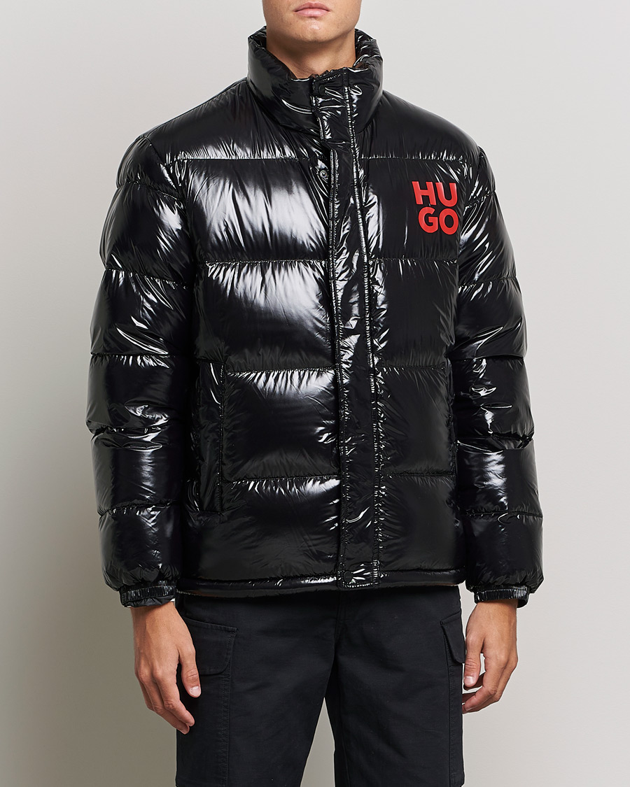 Herre | Jakker | HUGO | Biron Glossy Down Jacket Black