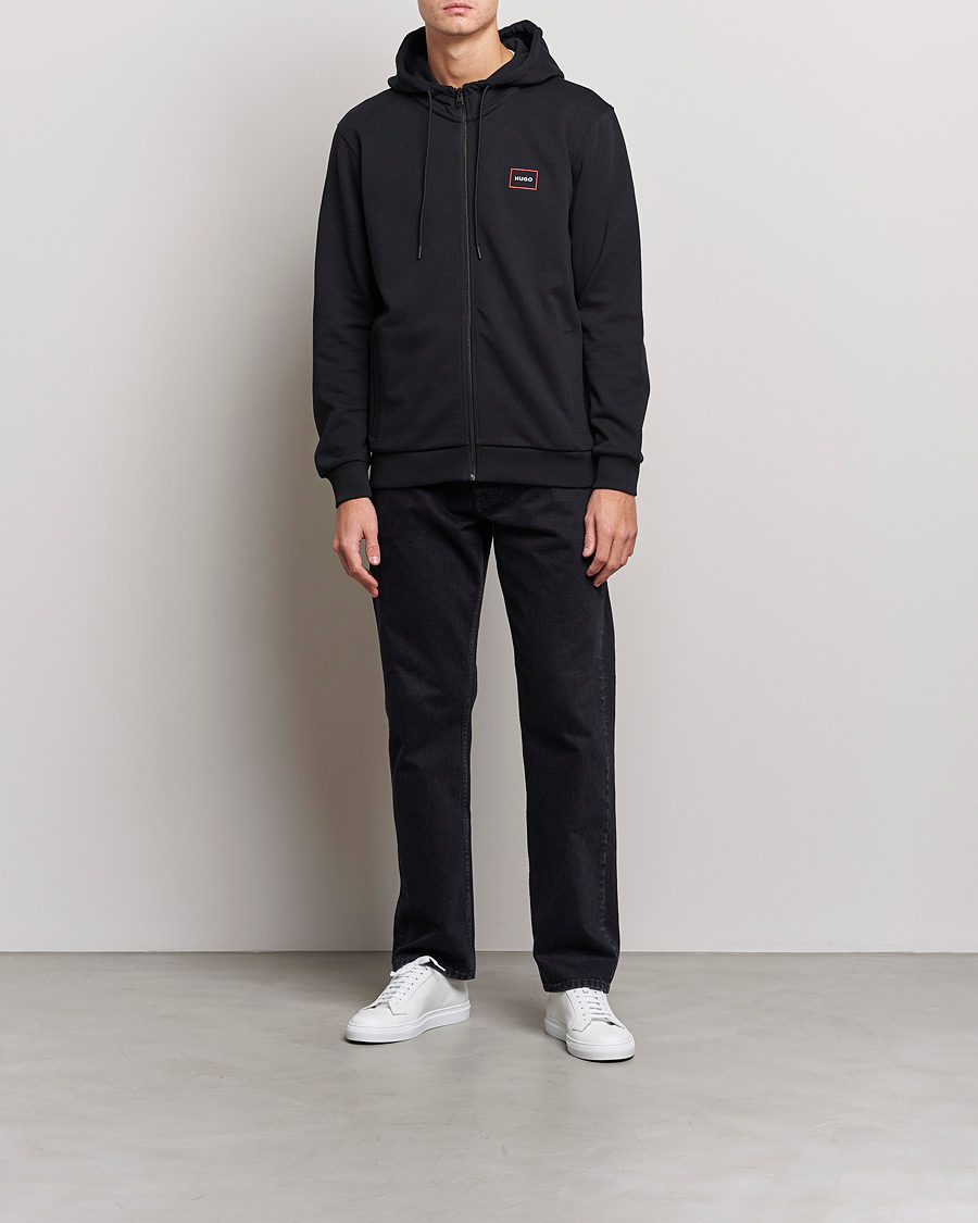 Herre | Gensere | HUGO | Dorneol Logo Full Zip Hoodie Black