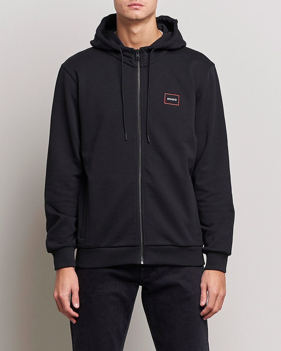 Herre | Gensere | HUGO | Dorneol Logo Full Zip Hoodie Black