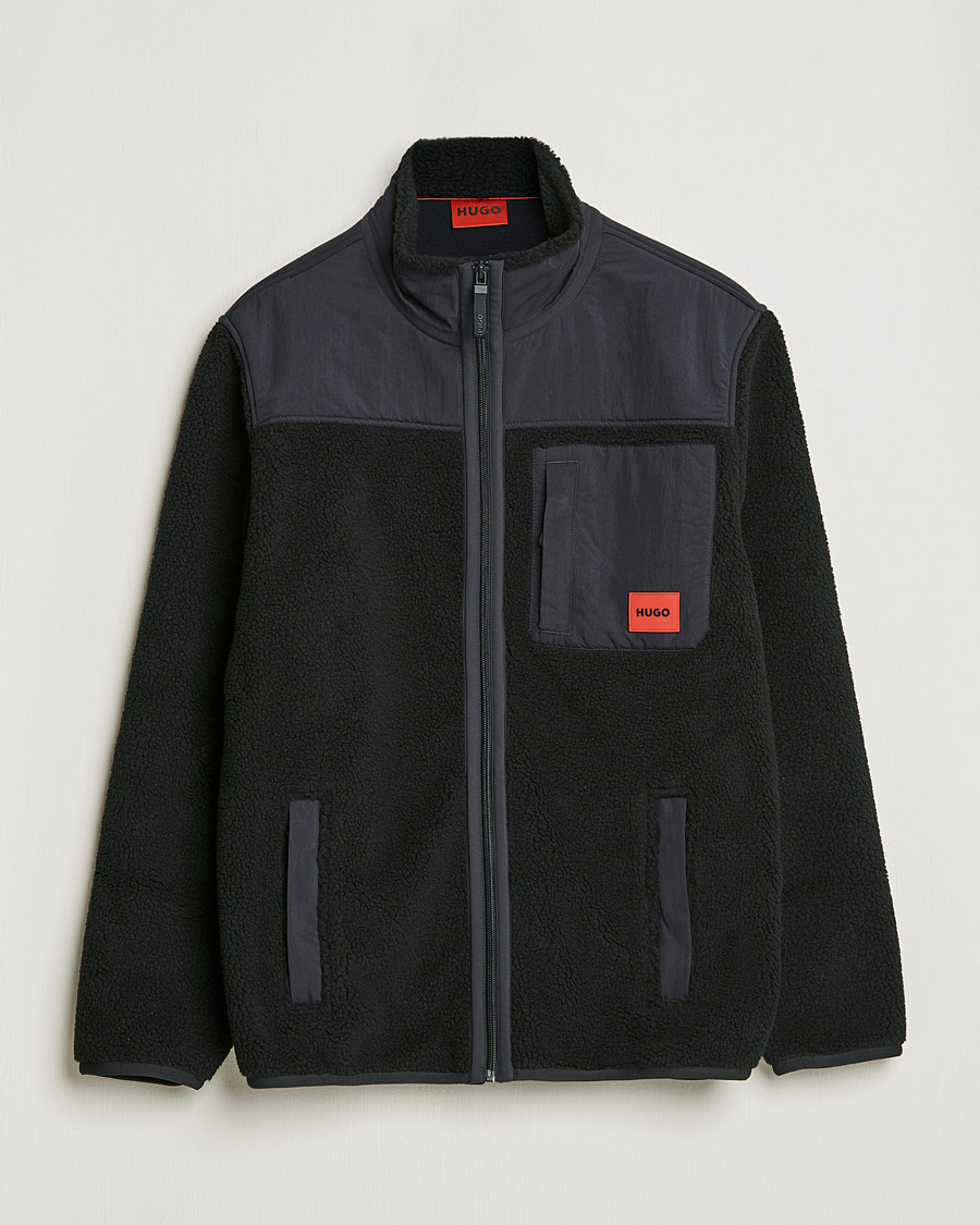 Herre | Gensere | HUGO | Demongras Teddy Full Zip Black