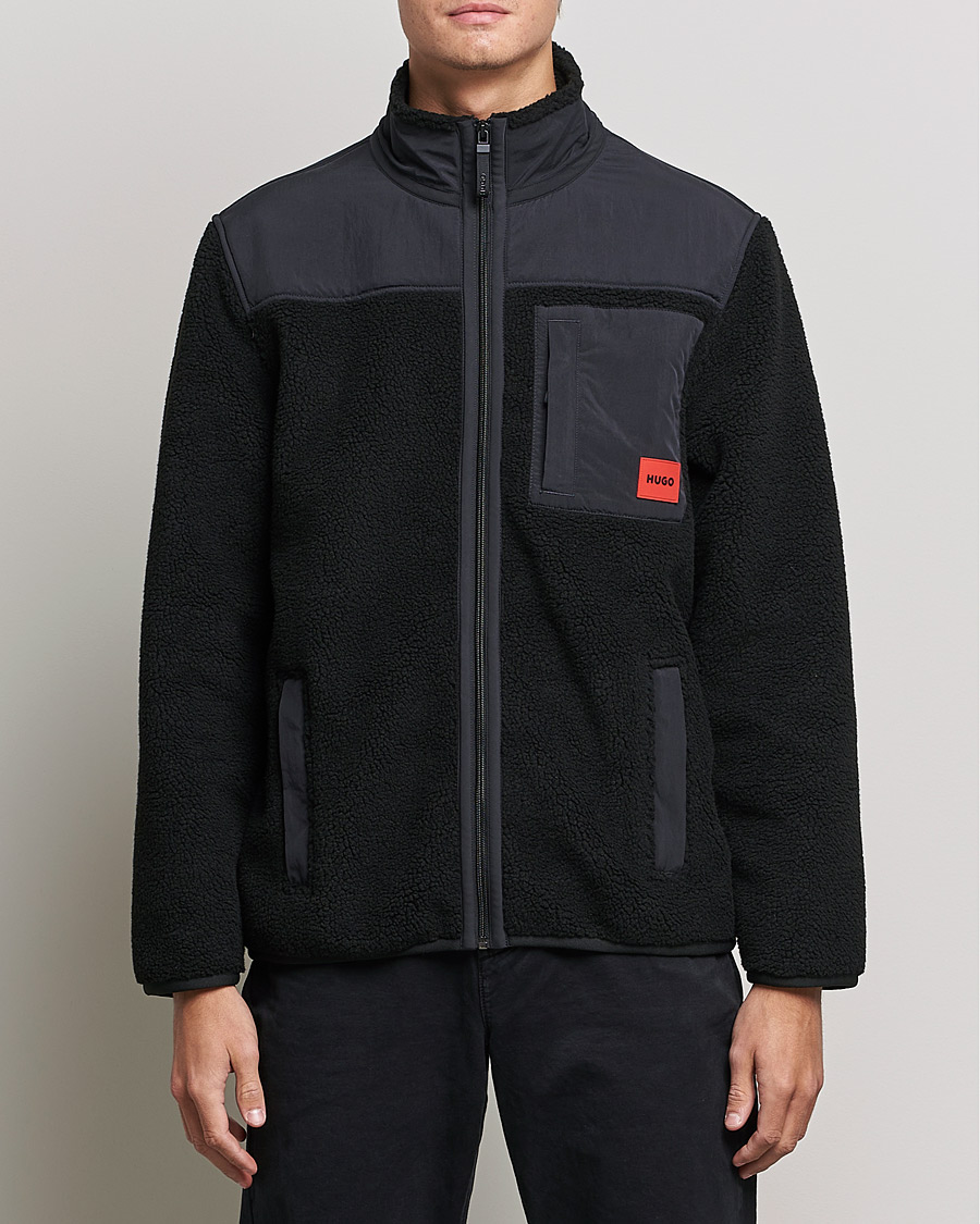 Herre | Gensere | HUGO | Demongras Teddy Full Zip Black