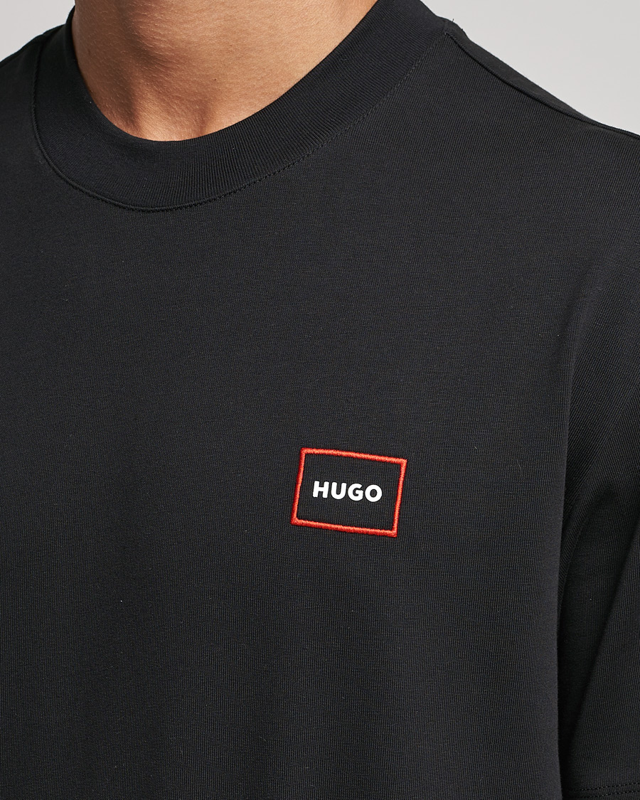 Herre | T-Shirts | HUGO | Dosmos Logo Crew Neck T-Shirt Black