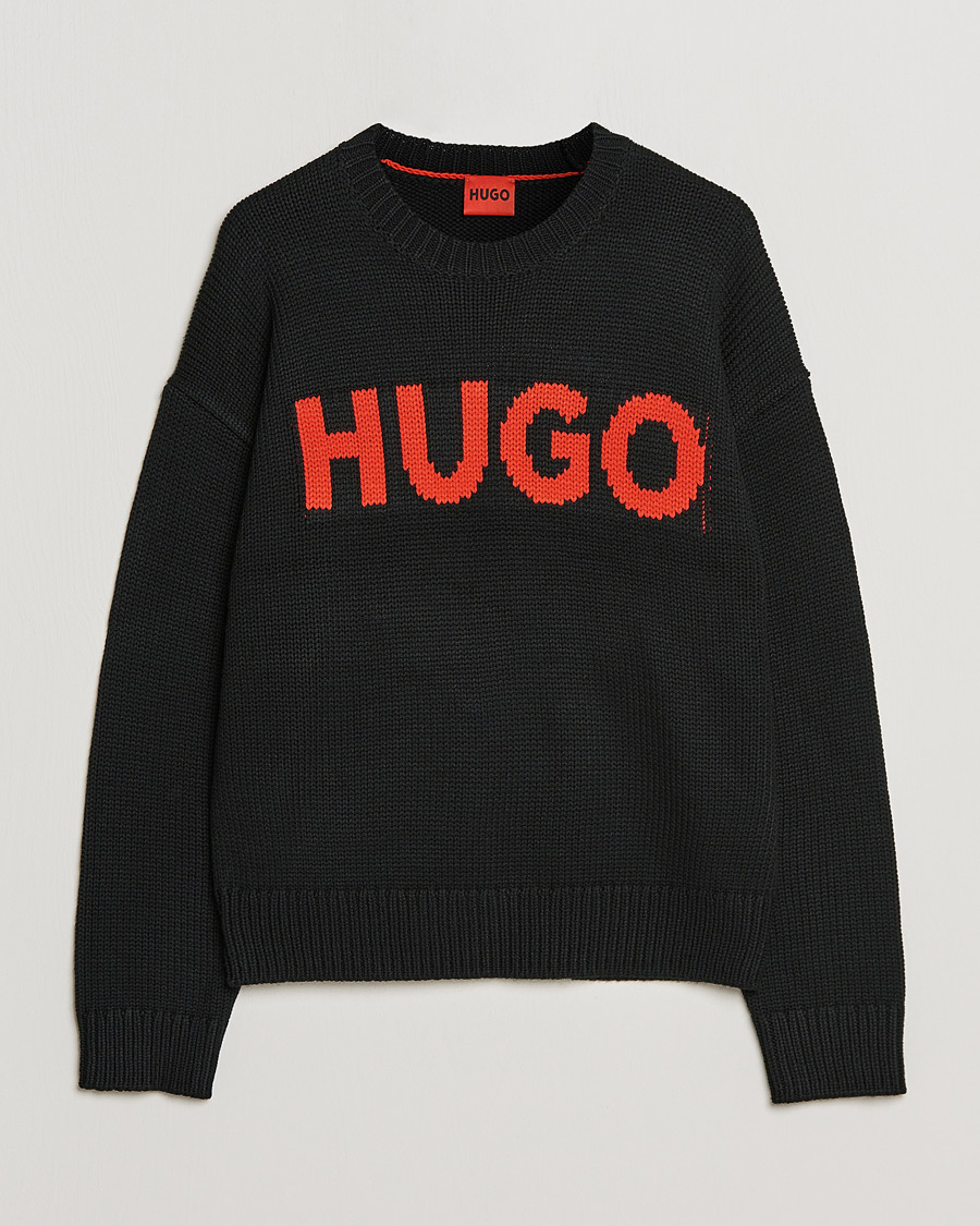 Herre | Gensere | HUGO | Slogonon Knitted Sweater Black