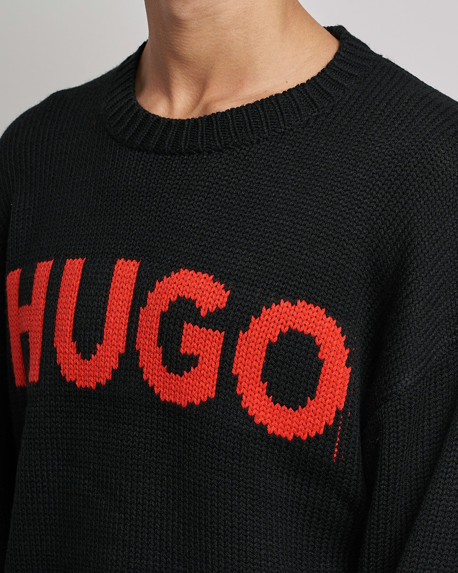 Herre | Gensere | HUGO | Slogonon Knitted Sweater Black