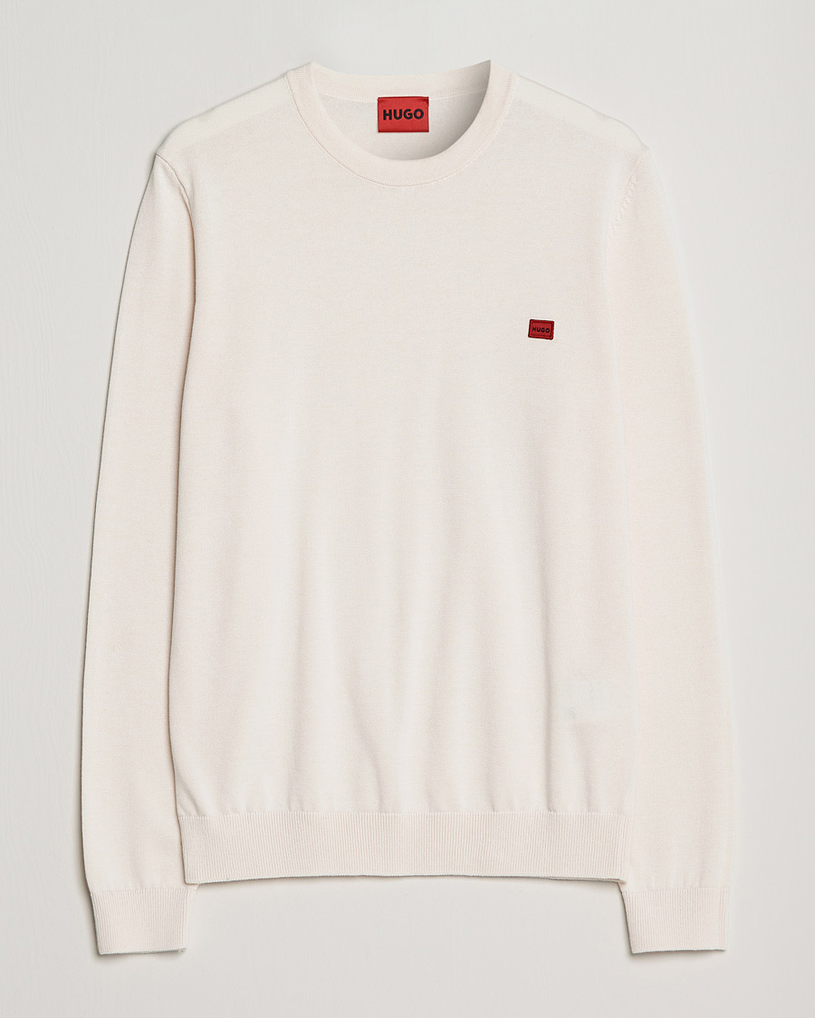 Herre | Gensere | HUGO | San Cassius Knitted Sweater Natural