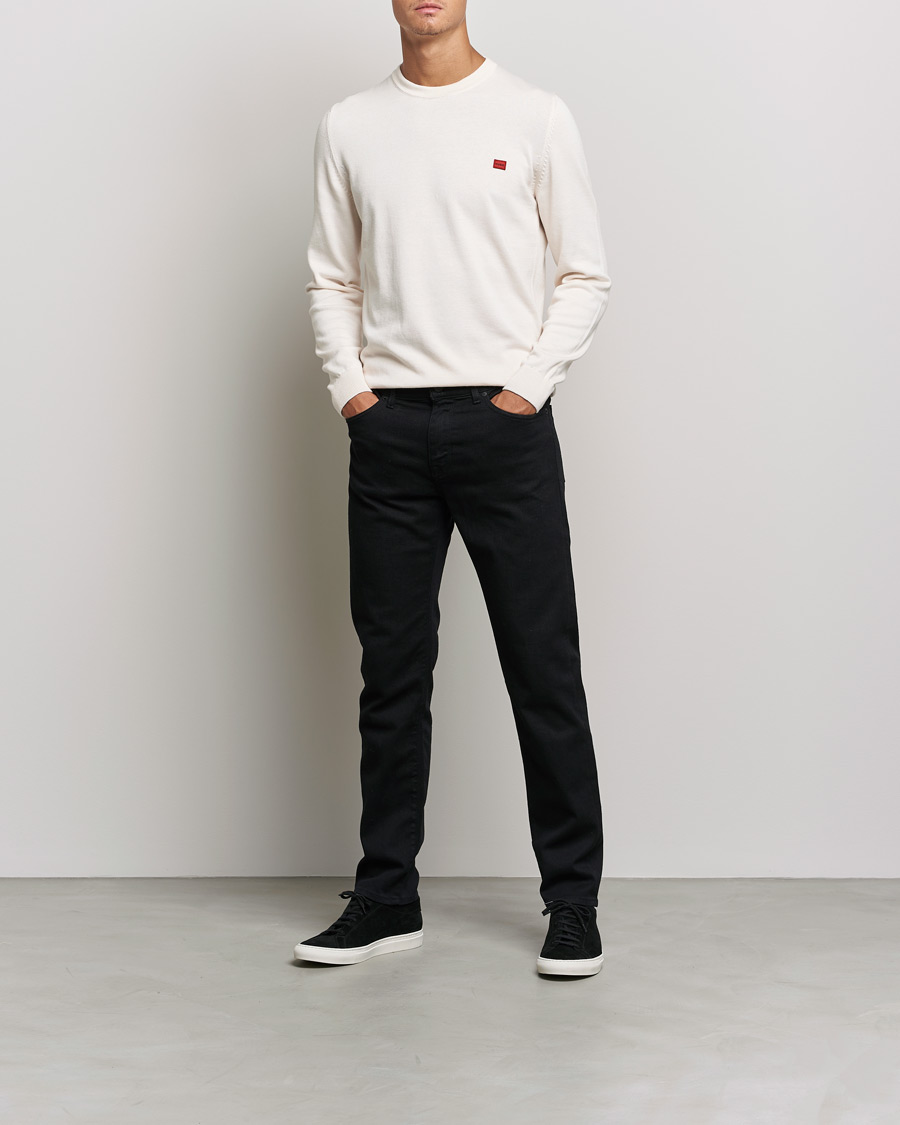 Herre | Gensere | HUGO | San Cassius Knitted Sweater Natural