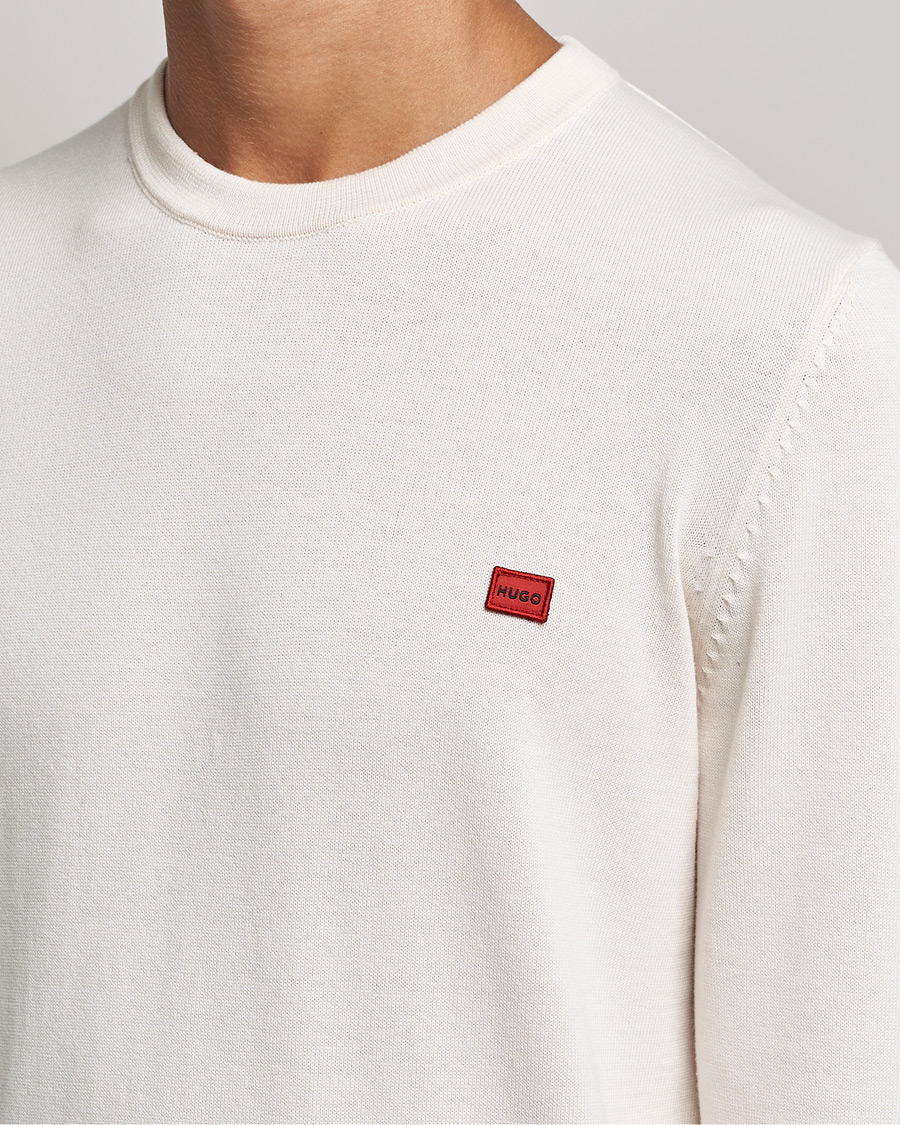 Herre | Gensere | HUGO | San Cassius Knitted Sweater Natural