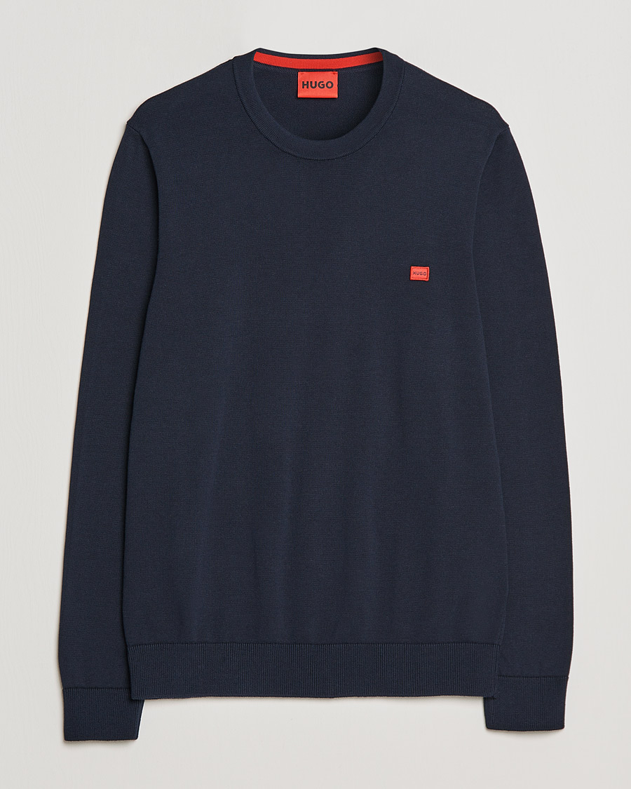 Herre | Gensere | HUGO | San Cassius Knitted Sweater Navy