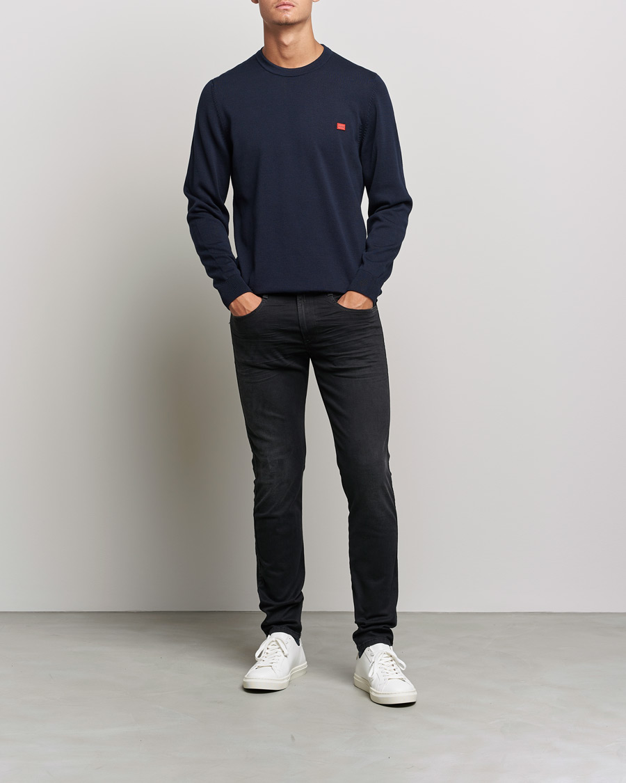 Herre | Gensere | HUGO | San Cassius Knitted Sweater Navy