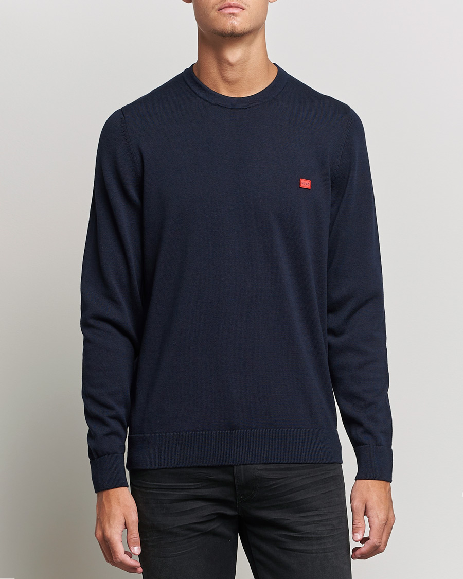 Herre | Gensere | HUGO | San Cassius Knitted Sweater Navy