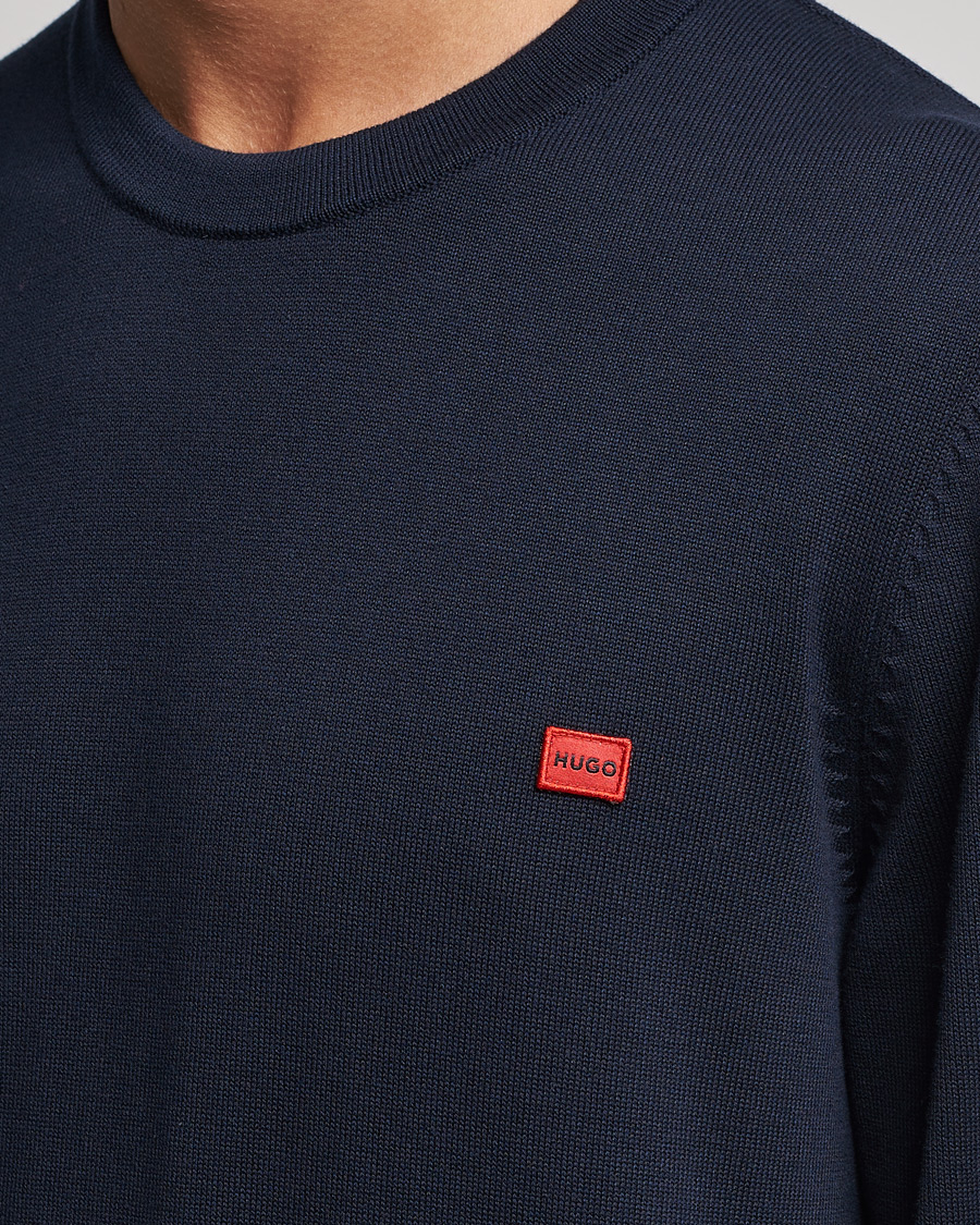 Herre | Gensere | HUGO | San Cassius Knitted Sweater Navy