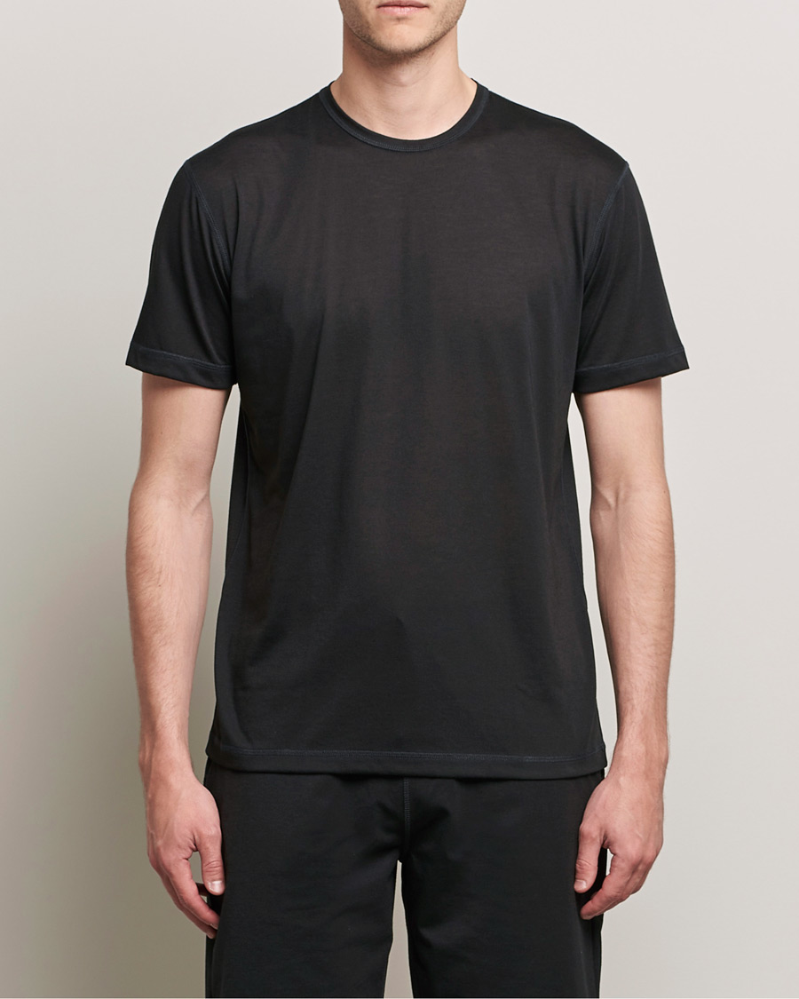 Herre | T-Shirts | Sunspel | Active Tee Black