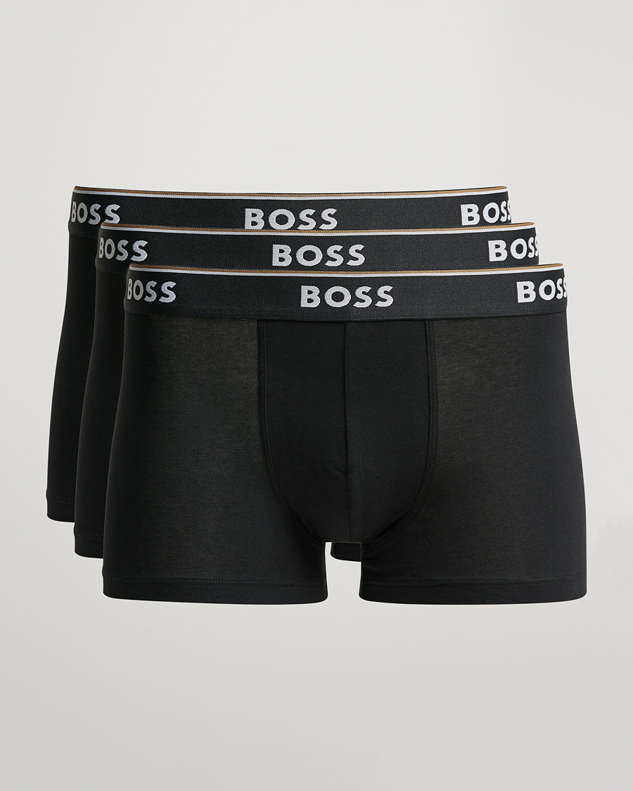 Herre | BOSS | BOSS BLACK | 3-Pack Trunk Boxer Shorts Black